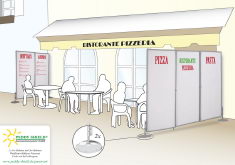 Sichtschutz am Stra&szlig;encaf&eacute;