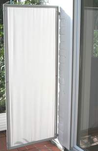 1 paneel - windvaste opvouwbare paravent - uni lichtgrijs