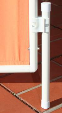 1 paneel - windvaste opvouwbare paravent - terracotta/oranje