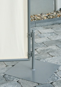 1 paneel - windvaste opvouwbare paravent - uni cremewit