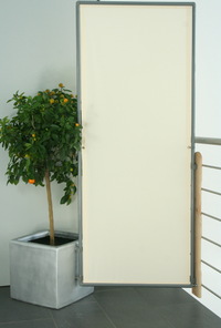 3 panelen - windvaste opvouwbare paravent - uni cremewit